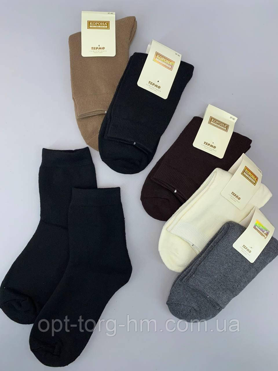 Жіночі термо шкарпетки Корона (37-42 взуття) 5шт.уп, фото 1