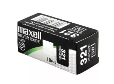 Батарейка срібно-цинкова Maxell 321 SR616SW (ціна за 10 шт)