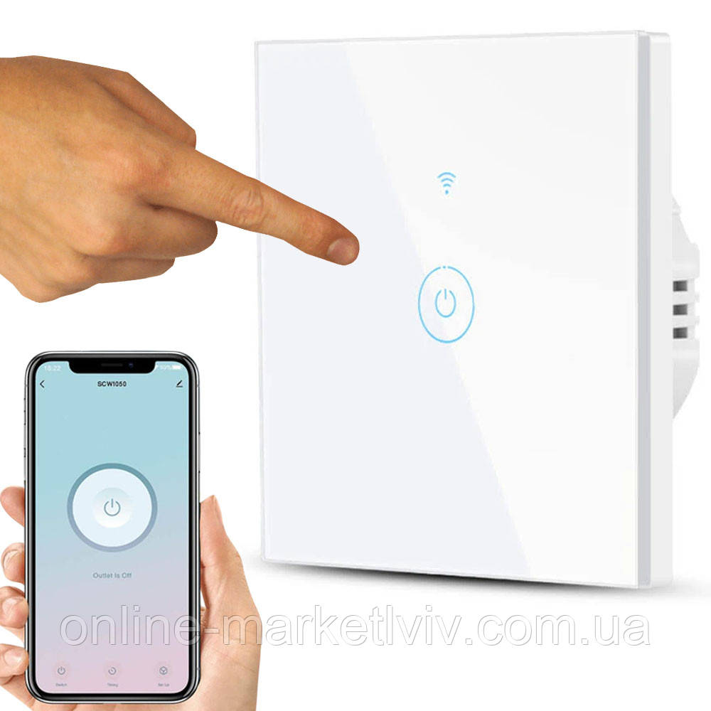 Умный выключатель сенсорный с WIFI, TUYA, S-01 / Смарт выключатель ...