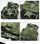 Жилет JP для полювання, риболовлі, туристів, фотографів 3XL камуфляж 04434, фото 3