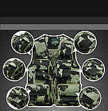 Жилет JP для полювання, риболовлі, туристів, фотографів 3XL камуфляж 04434, фото 4