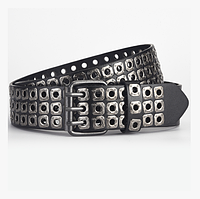 Ремінь NUOYA із заклепками чорний 04441