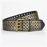 Ремінь NUOYA із заклепками чорний 04442