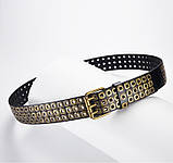 Ремінь NUOYA із заклепками чорний 04442, фото 2