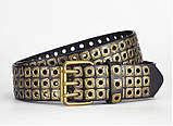 Ремінь NUOYA із заклепками чорний 04442, фото 5