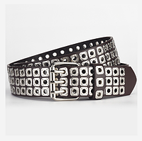 Ремінь NUOYA із заклепками темно-коричневий 04443