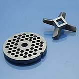 Ніж і решітка для м'ясорубки Kenwood MG510, MG450, MG470, MG480 PRO1600 5мм нержавійка котлетна, фото 5