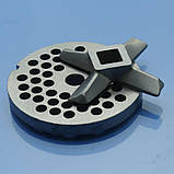 Ніж і решітка для м'ясорубки Moulinex HV8 ME610, ME625, ME645, ME66, ME665 5мм нержавійка котлетна, фото 4