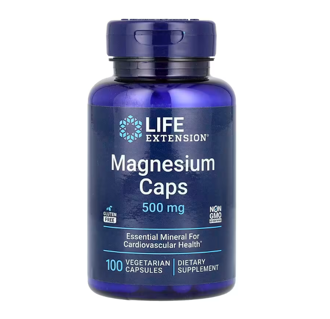 Магній в капсулах Life Extension 500 мг 100 вегетаріанських капсул
