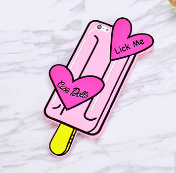 Силіконовий чохол для iPhone 6S/6 - Морозиво, Рожевий