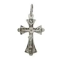 Срібний хрестик з розп'яттям пресований 3568/1-б