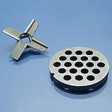 Ніж і решітка для м'ясорубки Kenwood MG510, MG450, MG470, MG480 PRO1600 8мм нержавійка котлетна, фото 2