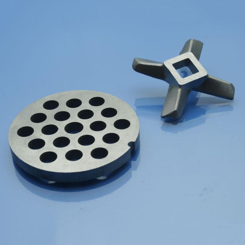 Ніж і решітка для м'ясорубки Moulinex HV8 ME610, ME625, ME645, ME66, ME665 8мм нержавійка котлетна, фото 1