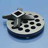 Ніж і решітка для м'ясорубки Kenwood MG510, MG450, MG470, MG480 PRO1600 8мм нержавійка котлетна, фото 6