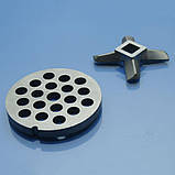 Ніж і решітка для м'ясорубки Kenwood MG510, MG450, MG470, MG480 PRO1600 8мм нержавійка котлетна, фото 4