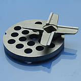 Ніж і решітка для м'ясорубки Moulinex HV8 ME610, ME625, ME645, ME66, ME665 8мм нержавійка котлетна, фото 6