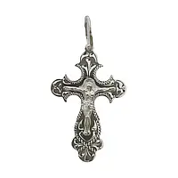 Декоративний хрестик зі срібла з розп'яттям 3533-б