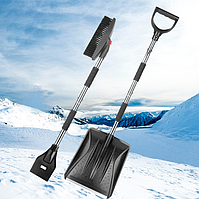 Набір автомобільний для прибирання снігу 3 в 1 лопата, скребок, щітка Чорний