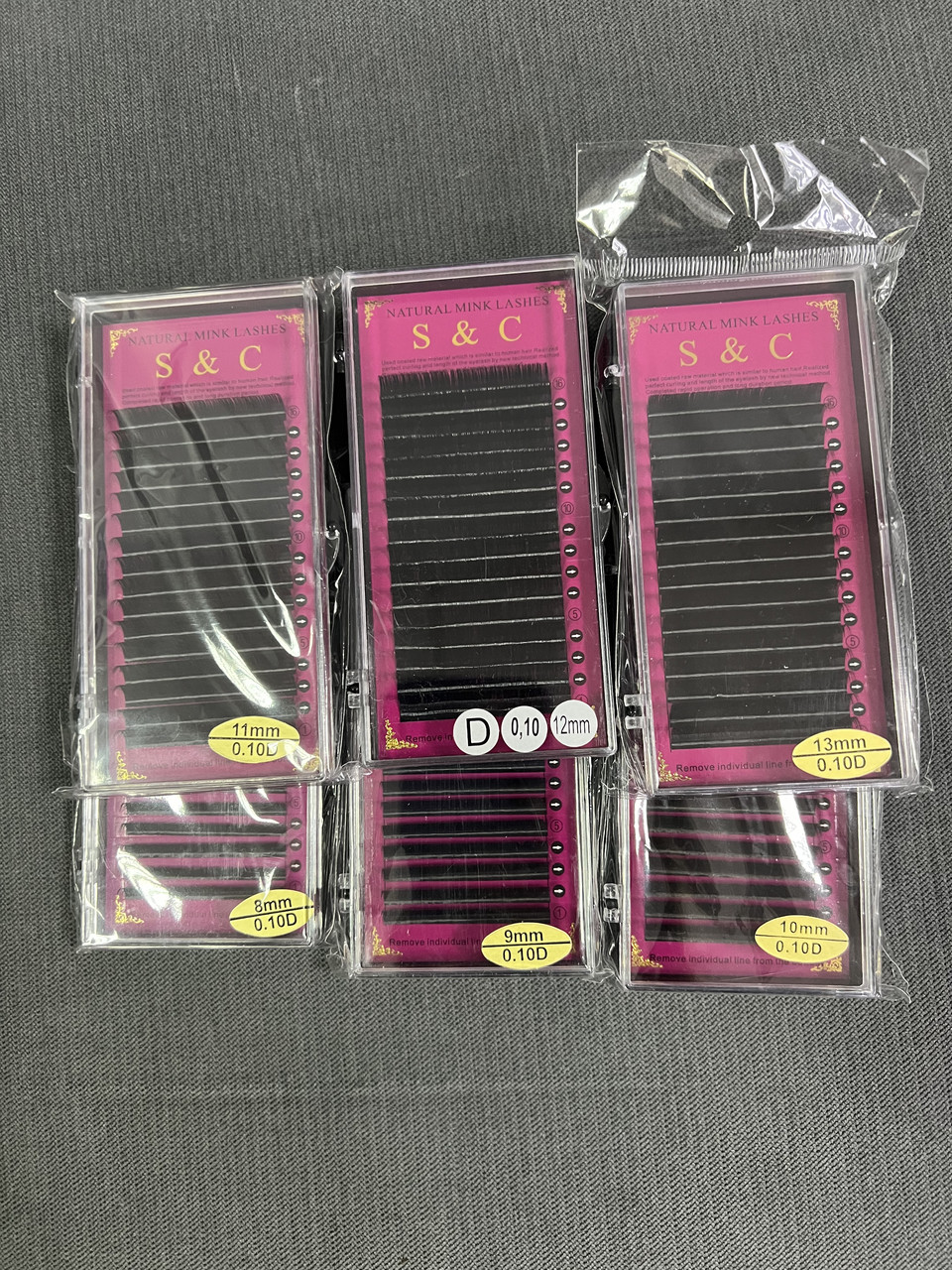 Вії чорні S&C D/0,07 (6 пачок)