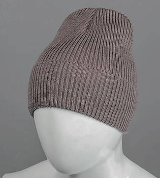 Базова шапка Резинка на ФЛІСІ (201030ф), Шоколад