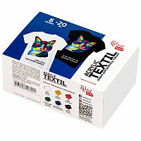 Набір фарб для тканини Rosa Talent 6 кольорів по 20 мл (4823098506201)