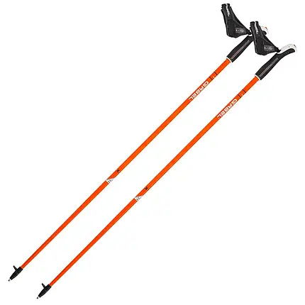 Карбонові палиці для скандинавської ходьби Gabel X-1.35 (Red/Orange) | 105 см, легкі, телескопічні, фото 1