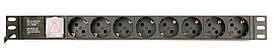 Модуль розподілу живлення у стійку 19", 1U, 16 A, кабель С14 EnerGenie EG-PDU-014-C14 - MegaLavka