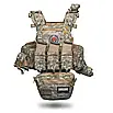 Полегшений бронежилет 6 класу «Ghost Gen4 V2» з керамічними бронеплитами, системою швидкоскидання + 9 підсумки, фото 3