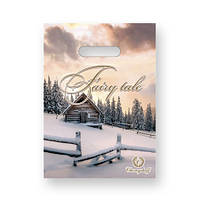 Пакет новорічний із прорубною ручкою ламінований 22х30 "Зима" ТМ Рендпако 50 шт/уп.