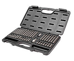 Набір біт 1/2", 3/8" SPLINE, TORX, HEX з тримачем в кейсі 40 предметів JTC