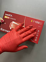 Рукавички нітрилові червоні, 50 пар, розмір S
