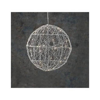 Прикраса декоративна Luca Lighting Куля Срібна D25 см 30 led (8718861660951)