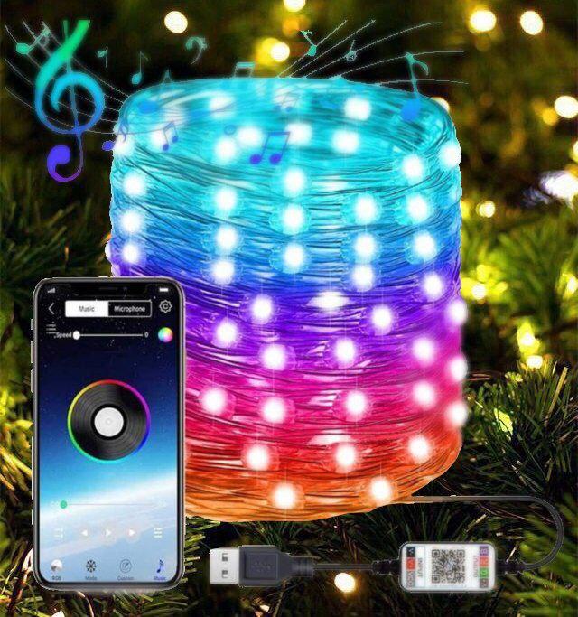 Світлодіодна гірлянда 100 LED 10 м з Bluetooth-керуванням