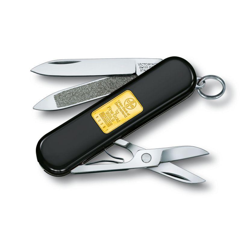 Ніж "Victorinox" Classic Gold 58мм/7предм/чорн/Gold 1gr
