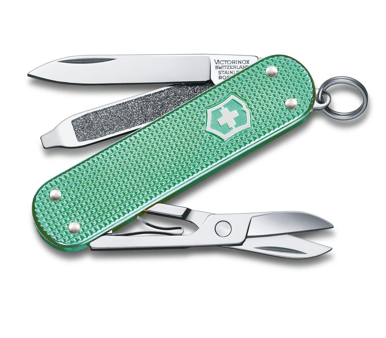 Ніж "Victorinox" Classic SD Alox Colors Minty Mint 58мм/5функ/ріфл.блакит