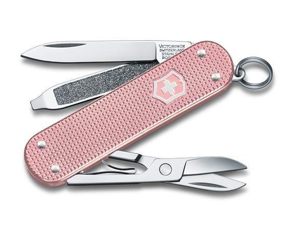 Ніж "Victorinox" Classic SD Alox Colors Cotton Candy 58мм/5функ/ріфл.рож