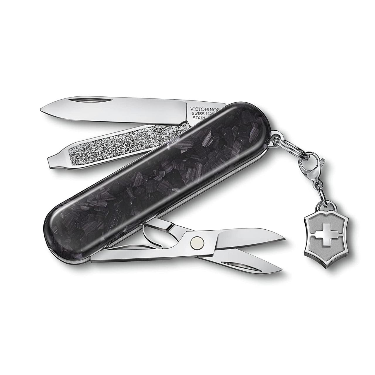 Ніж "Victorinox" Classic Brilliant Carbon 58мм/5функ/карбон