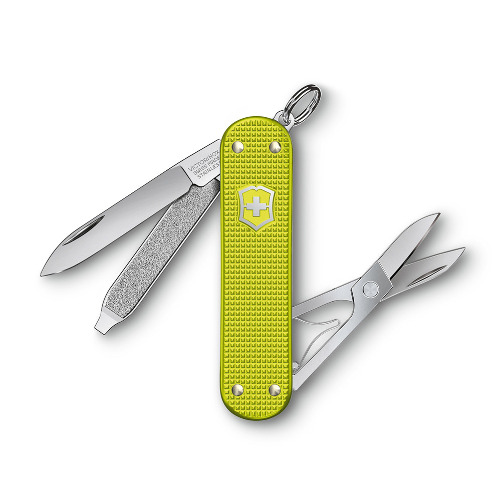 Ніж "Victorinox" Classic SD Electric Yellow 58мм/5функ/ріфл.жовт