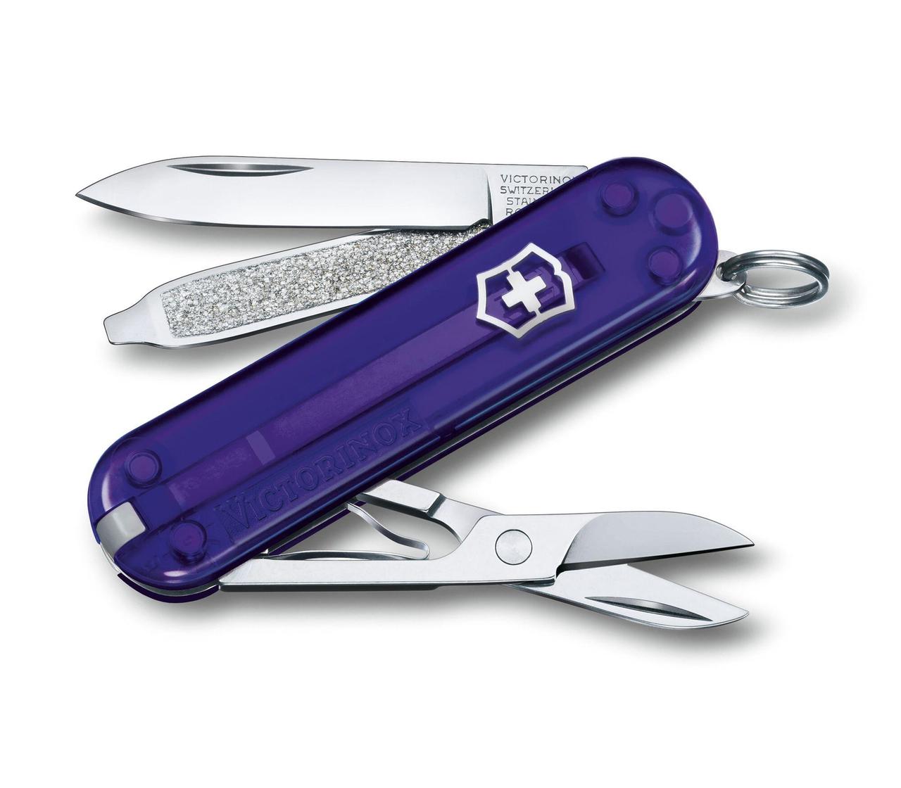 Ніж "Victorinox" Classic SD Colors Persian Indigo 58мм/7функ/фіол.прозор