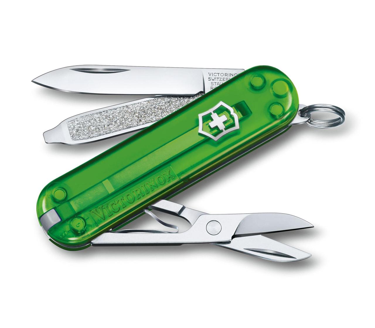 Ніж "Victorinox" Classic SD Colors Green Tea 58мм/7функ/зел.прозор