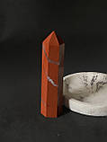 Яшма червона обеліск з натуральної яшми обеліск олівець з каменю яшма з червоної яшми., фото 7