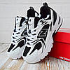 Зимові кросівки New Balance 530 з хутром чоловічі жіночі Нью Беланс біло-чорні теплі шкіряні зима, фото 6