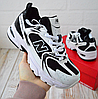 Зимові кросівки New Balance 530 з хутром чоловічі жіночі Нью Беланс біло-чорні теплі шкіряні зима, фото 2