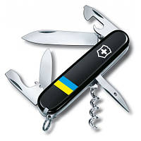 Ніж "Victorinox" Ukraine 91мм/12функ/чорн /Прапор України