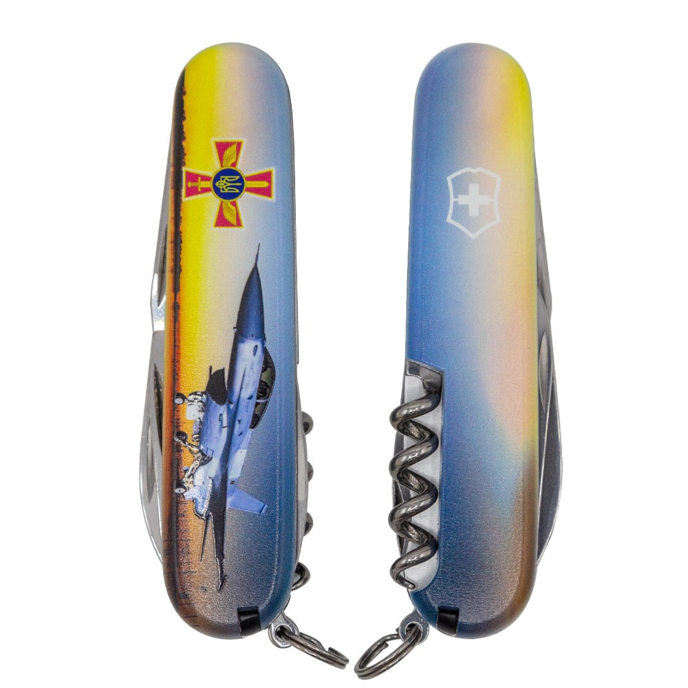 Ніж "Victorinox" Climber Army 91мм/14функ /Літак + Емблема ПС ЗСУ