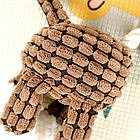 М'яка іграшка для собак з пищалкою 20см, Ослик, Коричневий / Плюшева іграшка для тварин / Іграшка пищалка для собак, фото 6