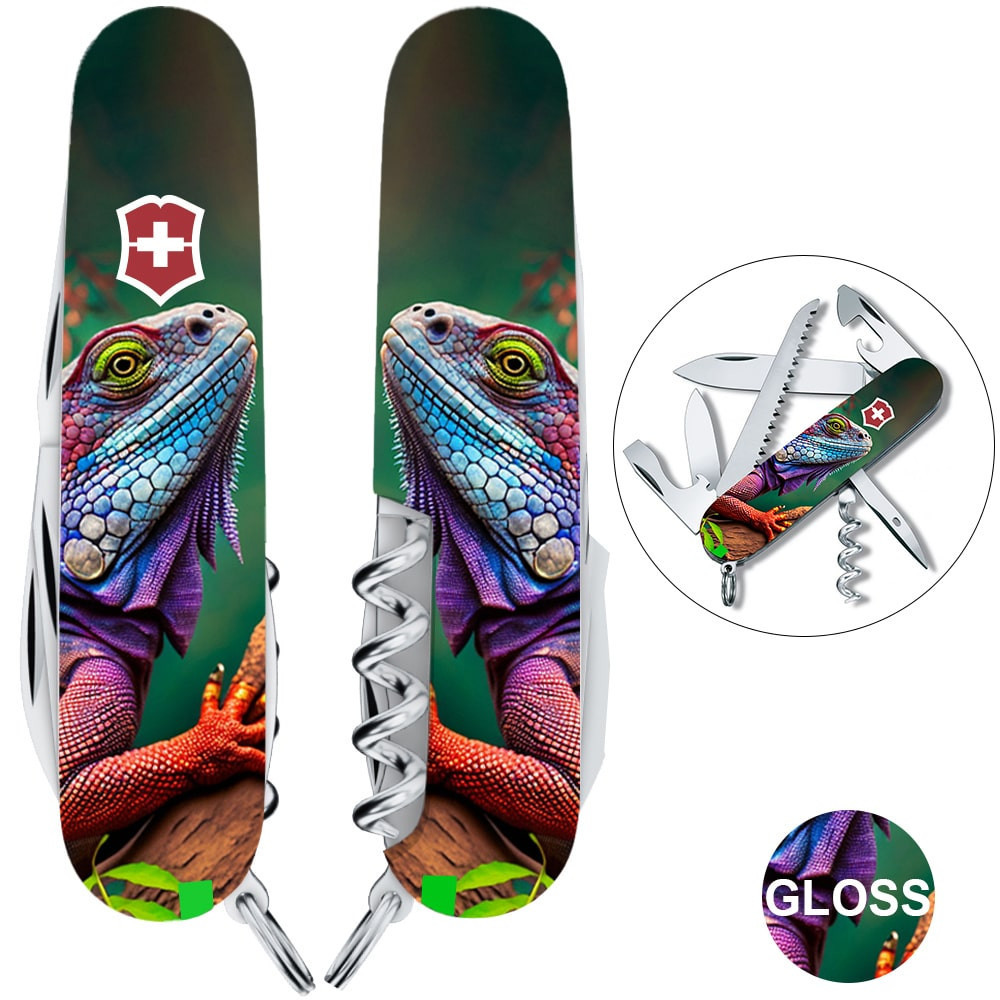 Ніж "Victorinox" Camper Animal 91мм/13функ /Хамелеон