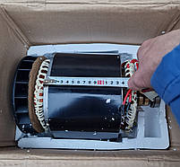 Генератор Статор + Якір 5 квт L заліза 140 мм, однофазний мідь, фото 2