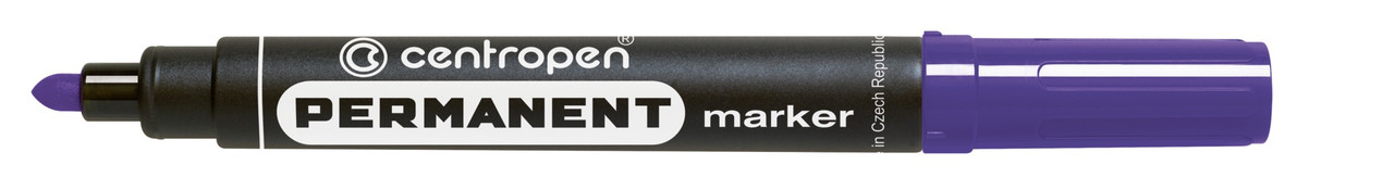 Маркер перманентний "Centropen" 8566 фіолетовий (круглий) 2,5 мм, шт, фото 1