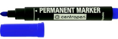 Маркер перманентний "Centropen" 8566 синій (круглий) 2,5 мм, шт, фото 1